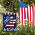 thumbnail image 6 of Welcome 4th of July Dog Cat Paw Print Patriotic Small Decorative Garden Flag, America USA Stars Stripes Dark Blue Yard Lawn Outside Decor, American Outdoor Home Decoration Double Sided 12 x 18, 6 of 6