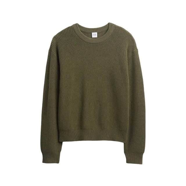 Suéter GAP Niños Cuello Redondo Verde Oliva Talla XS