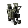 thumbnail image 3 of Wonderfold W4 Quad Stroller Wagon with Raised Seats & Adjustable Canopy in Olive Green, 3 of 9