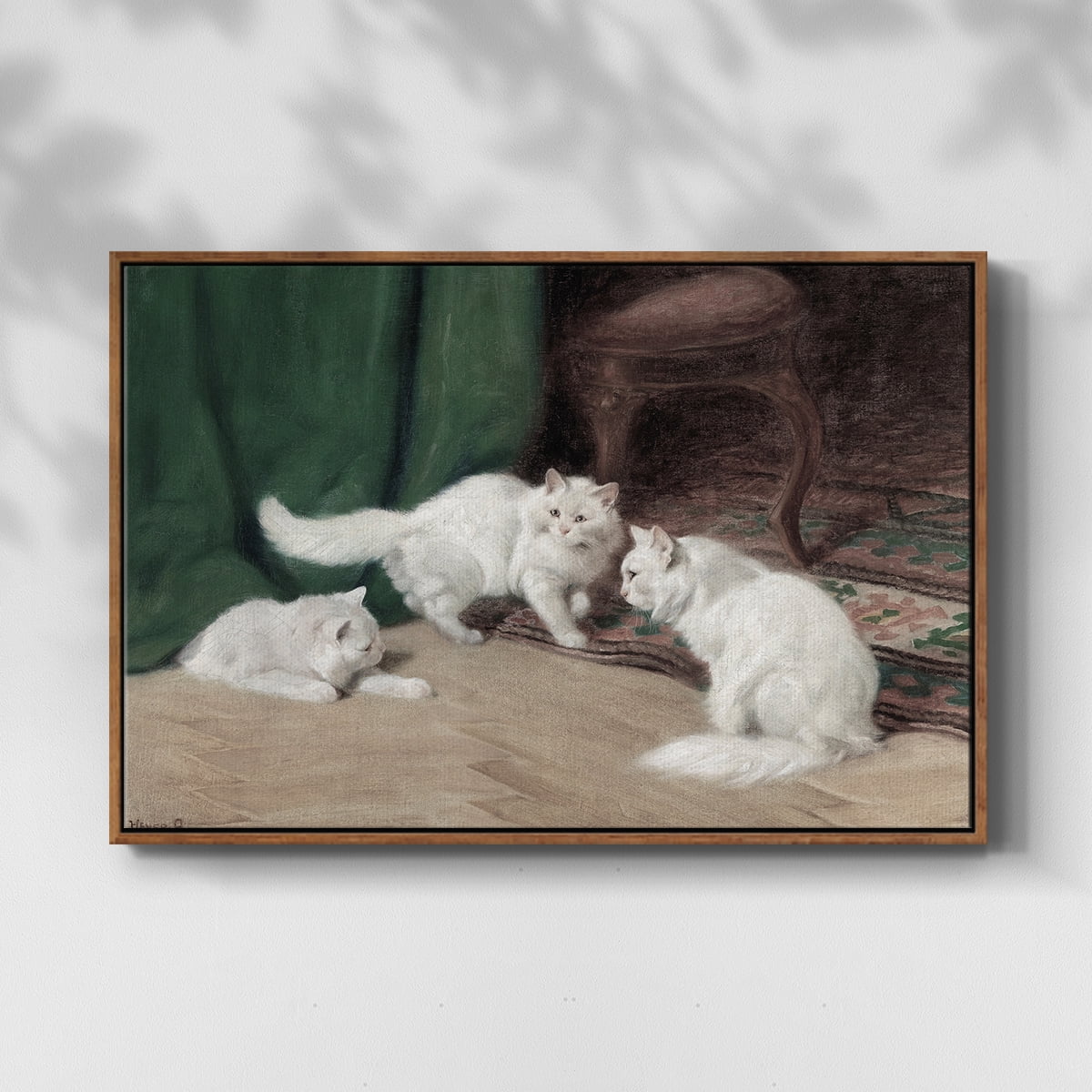 Vintage Animal Print-VI By Wexford Home Framed in Walnut Wood Gallery Wrapped Canvas 27 in. x 41 in.