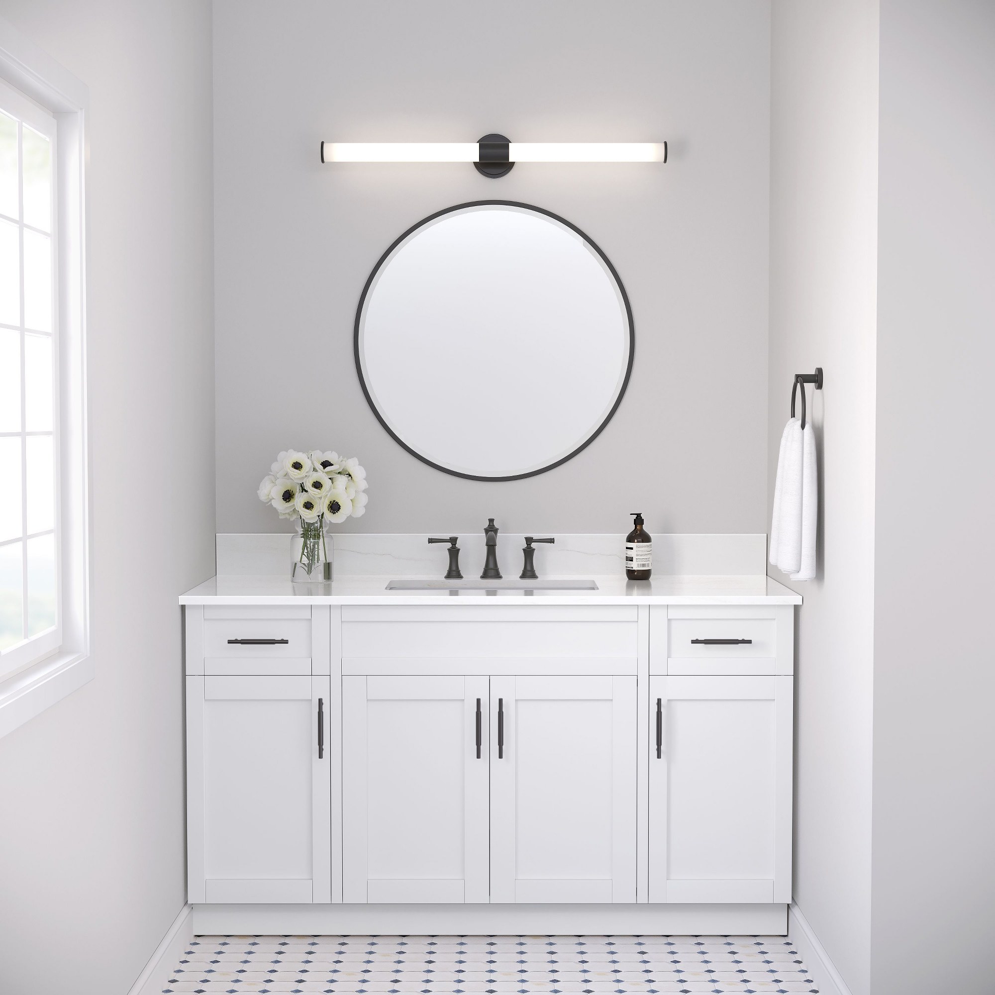 Millennium Lighting  Truman LED Bathroom Vanity Fixture in Multiple Finishes 36 Inch - Matte Black