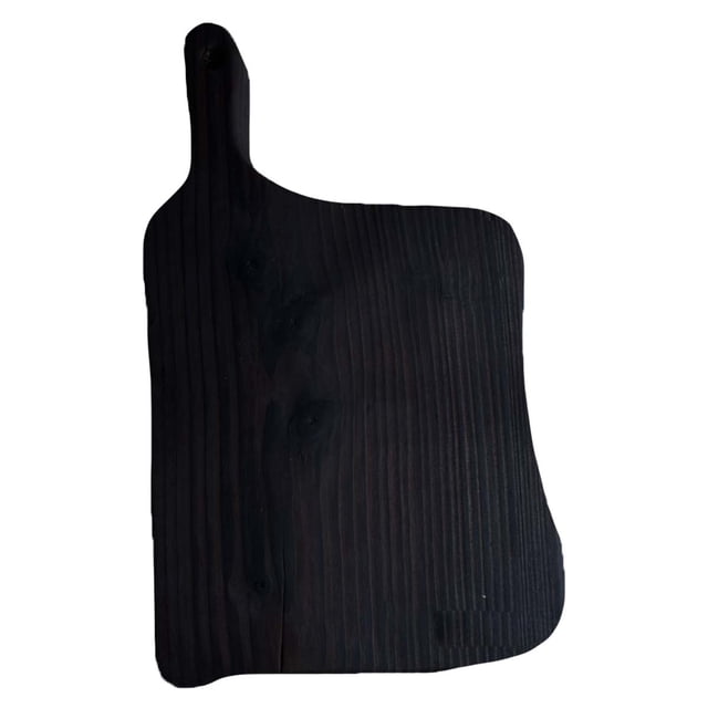 tabla para picar HAPPY LIFE madera pino, tabla de decorativa, tabla de quesos y corte carne, hecha 100% a mano I LIVE III: Chica 24 x 28 x 28 x 2.5