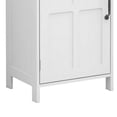 thumbnail image 4 of Benjara 65" Tall Standing Cabinet with 1 Open Shelf- Black Metal Handles- White, 4 of 5