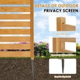 thumbnail image 4 of 2-Panels Air Conditioner Fence for Outdoor Units, 36" W x 44" Privacy Screen Fence Pool Equipment Enclosure, Wood Trash Can Fence Garbage Can Hider Privacy Fence Panel for Outside, 4 of 8