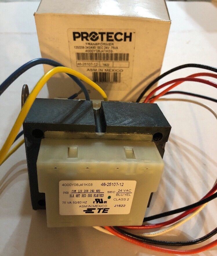 Protech 46 12 Transformer 1 8 240 480 Sec 24v 75va Rare Ships N 24hr Walmart Com Walmart Com