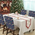 thumbnail image 4 of Christmas Tree Chair Covers Set of 6 Cartoon Winter Xmas Trees Snowflakes Blue Chair Back Covers Stretch Removable Washable Slipcovers Protector for Dining Room Kitchen Party Decor, 4 of 5