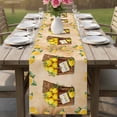thumbnail image 4 of Lemon Basket Summer Table Runner 72 Inches, Farmhouse Vintage Tan Bed Runner Dresser Scarves Tabletop for Indoor Outdoor Parties/Ceremony/Banquet, 18" x 72", 4 of 9