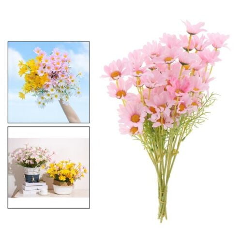 Artificial Silk Flower Bouquet Pink Daisy 20 Tall – RusticReach
