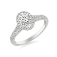 thumbnail image 2 of Eloya Jewel Stunning 2.13 Ct Oval Cut Moissanite Ring - Moissanite - 14K White Gold Plated Rings - Split Shank and Halo Design - Perfect for Romantic Proposal and Lasting Memory, 2 of 3