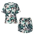 thumbnail image 4 of Qekee Cute Poodle Dog Women's Pajama Set Short Sleeve Sleepwear Summer Home Wear with Pockets Soft Short Sleeve Shirt - Cute Poodle Dog, 4 of 9