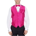 thumbnail image 1 of Men's Solid Dress Vest Bow Tie Fuchsia for Tuxedo and Suit, 1 of 1
