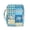 Blue Floral Patchwork Theme, variant on ZWPINITUP Polyester Bible Cover Case with Large Capacity, Oil Painting Pink Rose Zippered Pocket Lightweight Quilted Bible Bag for Daily Life