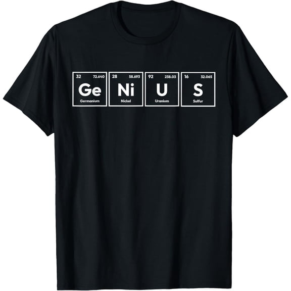 Premium Comfort - Genius Periodic Table Element Funny Nerd Chemical Science T-Shirt