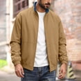 thumbnail image 2 of Kezqiaxn Mens Jackets Plus Size Fashion Zipper Long Sleeve Loose Athletic Jacket Outdoor Turtleneck Outerwear Winter Coat, 2 of 9