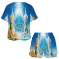 thumbnail image 4 of Women Tinker Bel Summer Pajamas Set Loungewear Sleepwear Short Sleeve Shirt with Shorts, 4 of 8