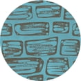thumbnail image 1 of Ahgly Company Machine Washable Indoor Square Transitional Bright Turquoise Blue Area Rugs, 3' Square, 1 of 7