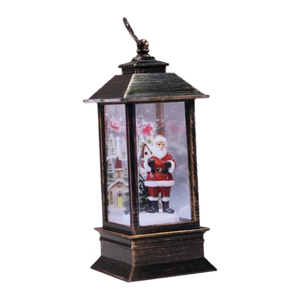 Linterna de luz nocturna luminosa Linterna LED de Navidad Giratoria Colgante Linterna Brillante Vacaciones - Santa Papa Noel Magideal Linterna de luz nocturna luminosa