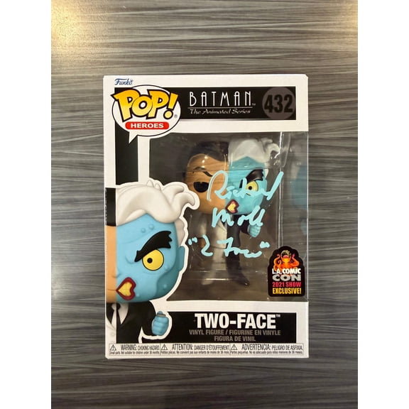 Collectible Funko POP! Heroes: Batman The Animated Series - Two-Face (L.A. Comic Con)(Signed/Richard Moll/JSA) #432