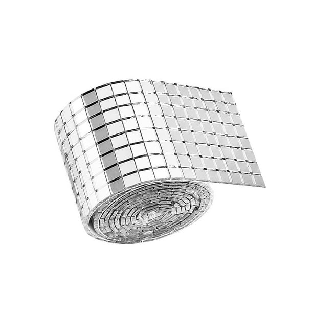 Wosthever 1464 Uds pegatinas de pared de mosaico Mini pegatinas de espejo de cristal cuadrado artesanía DIY para decoración de pared Decoración del hogar No.1 Wosthever HA042570-01