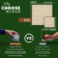 thumbnail image 2 of 300 Pack 2-Ply Compostable Napkins - FSC Certified 6.5x6.5 Inch Folded Post Consumer Recycled - Highly Absorbent Eco-Friendly, Disposable Biodegradable for Dining & Events, 2 of 5