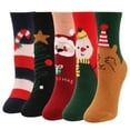 thumbnail image 1 of Kelon Stockings Package Included: 5 Pairs Socks.The Fleece Socks Decorated With Snowmen Would Enhance Festive Atmosphere.Each Pair Is Carefully Designed And Suitable For Daily Use. Dimension: One, 1 of 2
