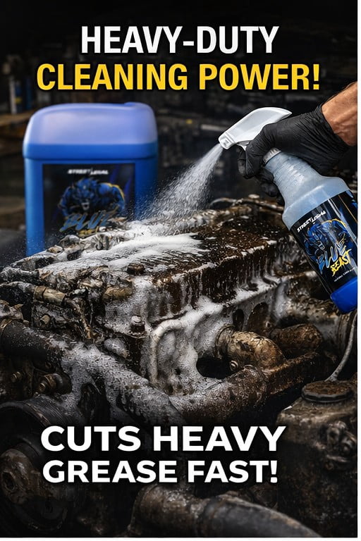 Street Legal Blue Beast Xtreme Premium Concentrate, Biodegradable Engine Degreaser 5 gallons pail