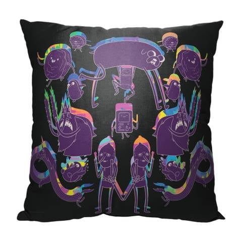Adventure Time Mirrored Chaos Warner Bros Kids Printed Throw Pillow, 18 x 18 inches