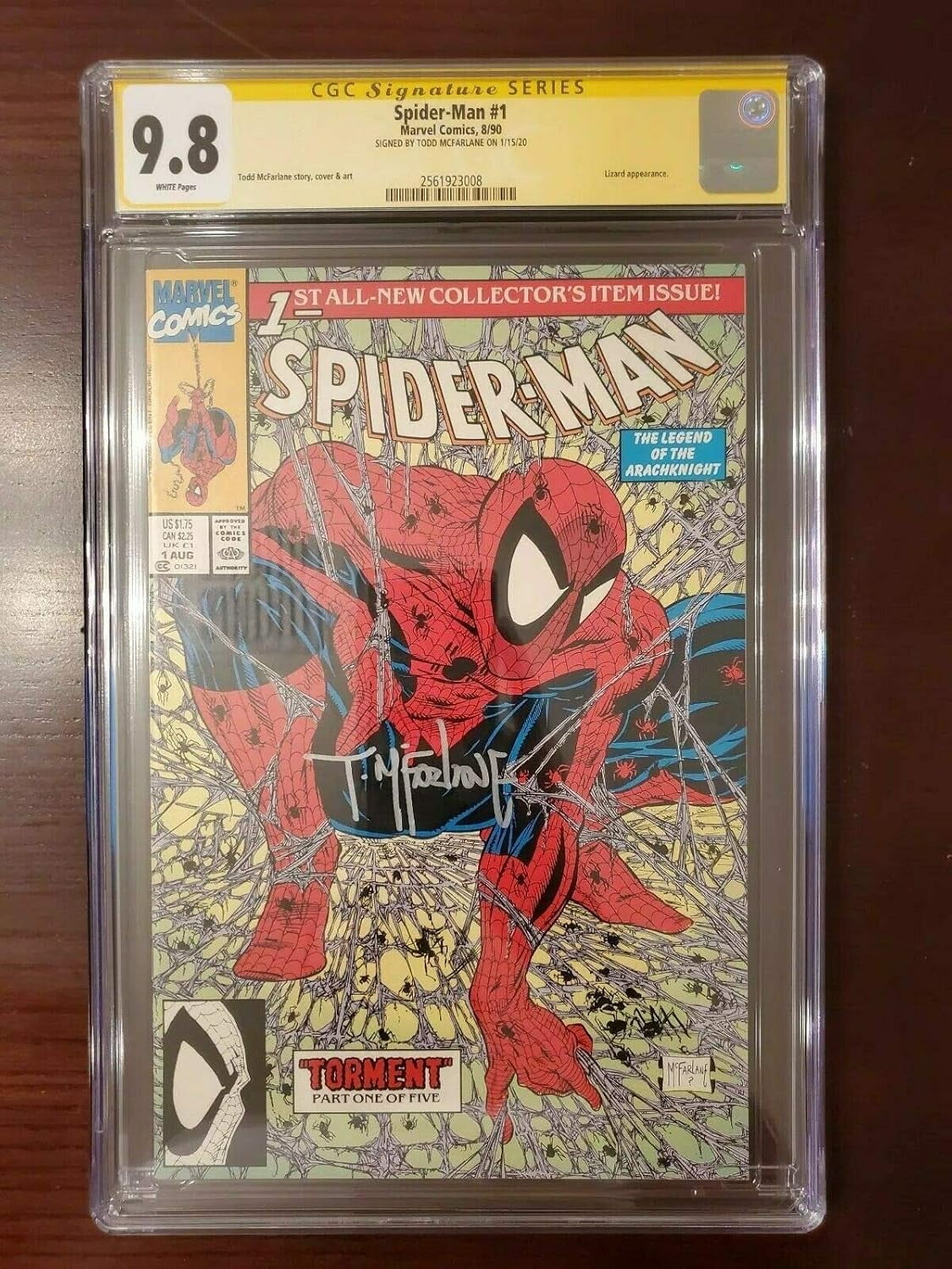 *SIGNED* SPIDER-MAN #1 Torment Green Variant CGC 9.8 Signed Todd McFarlane