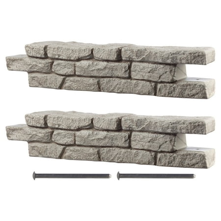 RTS Home Accents Straight Rock Lock Residential Landscaping - Set of