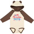 thumbnail image 3 of Inktastic 4th of July American Cutie Red and Blue Stars and Hearts Boys or Girls Long Sleeve Baby Bodysuit, 3 of 5