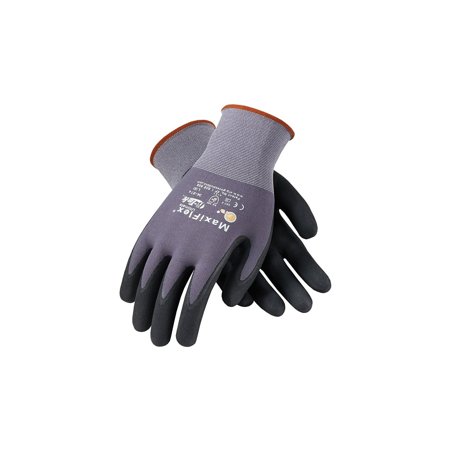 PIP MaxiFlex Ultimate Nitrile Micro-Foam Coated Gloves LARGE 3 pair 34-874/L 