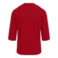 thumbnail image 5 of Trgacdwlo Mens Big and Tall 3/4 Sleeve Shirts Crew Neck Mens Shirts Casual Summer Fall Big and Tall Solid Solor Shirts for Men Red XL, 5 of 6