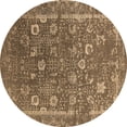 thumbnail image 1 of Ahgly Company Indoor Round Oriental Brown Industrial Area Rugs, 5' Round, 1 of 4