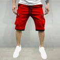 thumbnail image 1 of pstuiky Pantalones cortos de gimnasio para hombre, Pantalones cortos de trabajo rectos y holgados con múltiples bolsillos de moda de verano para hombre Pantalones cortos de golf, 1 of 6