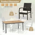 thumbnail image 7 of YYAo Outdoor Patio Furniture Set, Patio Conversation Sets,7 Pieces Patio Dining Set with Acacia Wood Dining Table for Porch Backyard Garden Poolside, 7 of 7