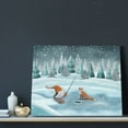 thumbnail image 3 of Xecao Gnome And Red Fox Fishing for Waterproof Framed Canvas Art - Modern Home Decor with Real Wood Frame for Gifting and Interior Design,Horizontal, 3 of 6