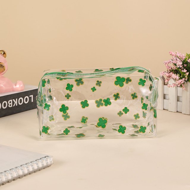Estuche transparente Quinlirra con diseño de corazón de chica con cara alta, gran capacidad, organizador de lápices, estuche para lápices, regalos estéticos de Halloween.