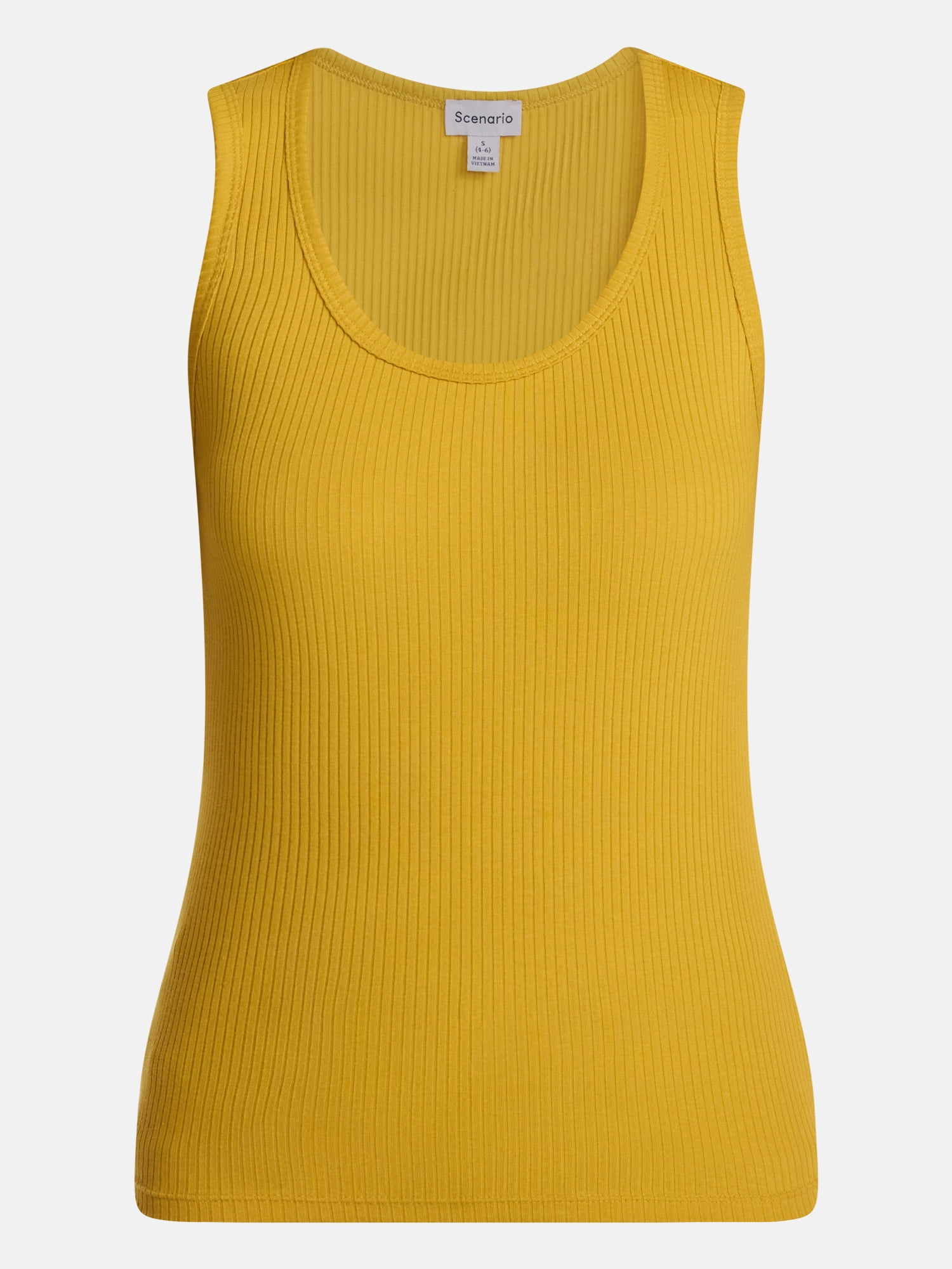 Scenario Women's Wide Ribbed Tank Top, Sizes XS-XXXL
