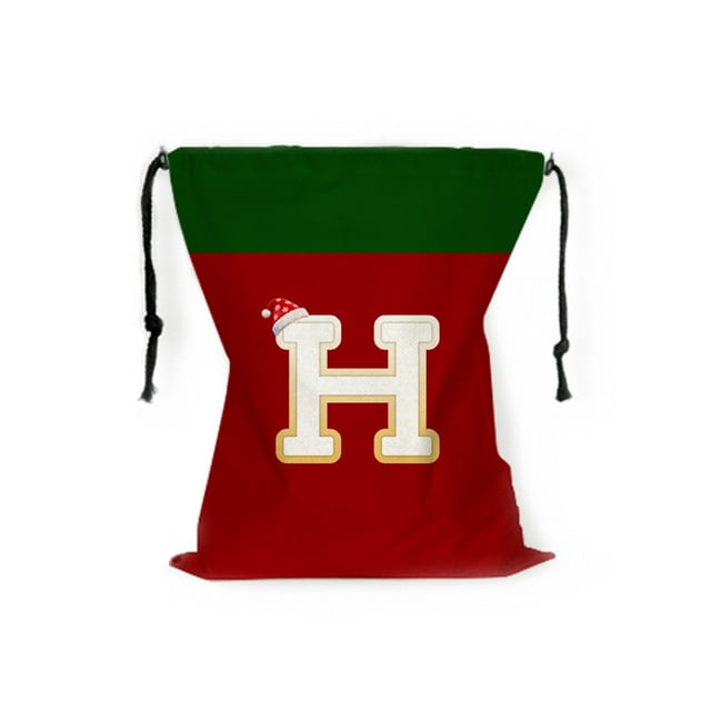 Bolsa de Almacenamiento Del Árbol de Navidad Bolsa de Regalo de Navidad de 26 Cartas 12.2x14.96In Rojo Poliéster con Cordón Bolsas de Regalo de Navidad
