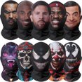 thumbnail image 2 of Masque Messi imprimé en 3d, Simulation complète du visage, masque en maille visuelle, Iron Man de Marvel, Deadpool, fête d'halloween, visage de Cosplay d'horreur, 2 of 4