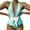 Green, variant on Women's Deep V Neck One Piece Bow Bikini Swimsuits Tummy Control Halter Cutout High Waisted Ruffle Corset Bodysuit