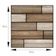 thumbnail image 2 of Pegatinas de pared de PVC Savlot tridimensionales para azulejos, resistentes a salpicaduras, de imitación madera, 10 unidades, 2 of 5