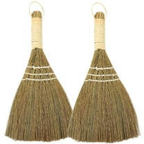 Eease 2Pcs Mini Straw Broom, Household Manual Dust Broom for Floor Cleaning
