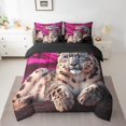 thumbnail image 2 of YST Lit en Sac Léopard des Neiges, 7 Pcs, Design Guépard Animal Sauvage, Simple, 2 of 5