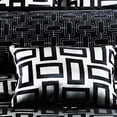 thumbnail image 3 of Benjara 6 Piece Polyester Queen Comforter Set with Geometric Print- Gray & Black, 3 of 6
