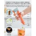 thumbnail image 5 of Ice Cube Tray with One Press Release Button, Silicone Cylinder Ice Mold for Easy One-Hand Use, Space-Saving -Sealed Ice Maker for Drinks and Iced Coffee, 5 of 5