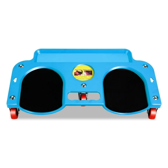 Garage Workshop Garden Rolling Knee Creeper Pads with Tool Tray Holder Blue