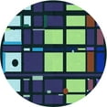thumbnail image 1 of Ahgly Company Machine Washable Indoor Round Transitional Mint Green Area Rugs, 8' Round, 1 of 7