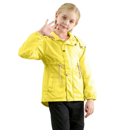 

ZHUASHUM Toddler Jacket Boys Girls Winter With Pocket Hooded Zipper Windproof Outwear Coat For Kid
