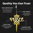 thumbnail image 5 of "PRINCE" Food-Safe Gold Cake Topper Candle – Elegant and Reusable Decoration for Birthdays, Astrology-Themed Parties, and Celebrations, 5 of 8
